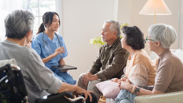 F656, F-Tag, Nurse with seniors in nursing home