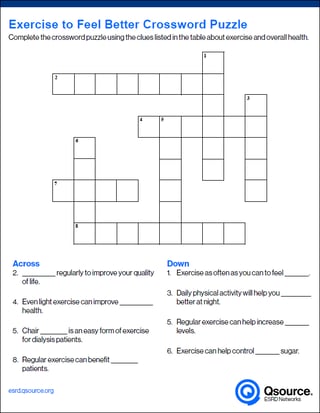 exercise crossword