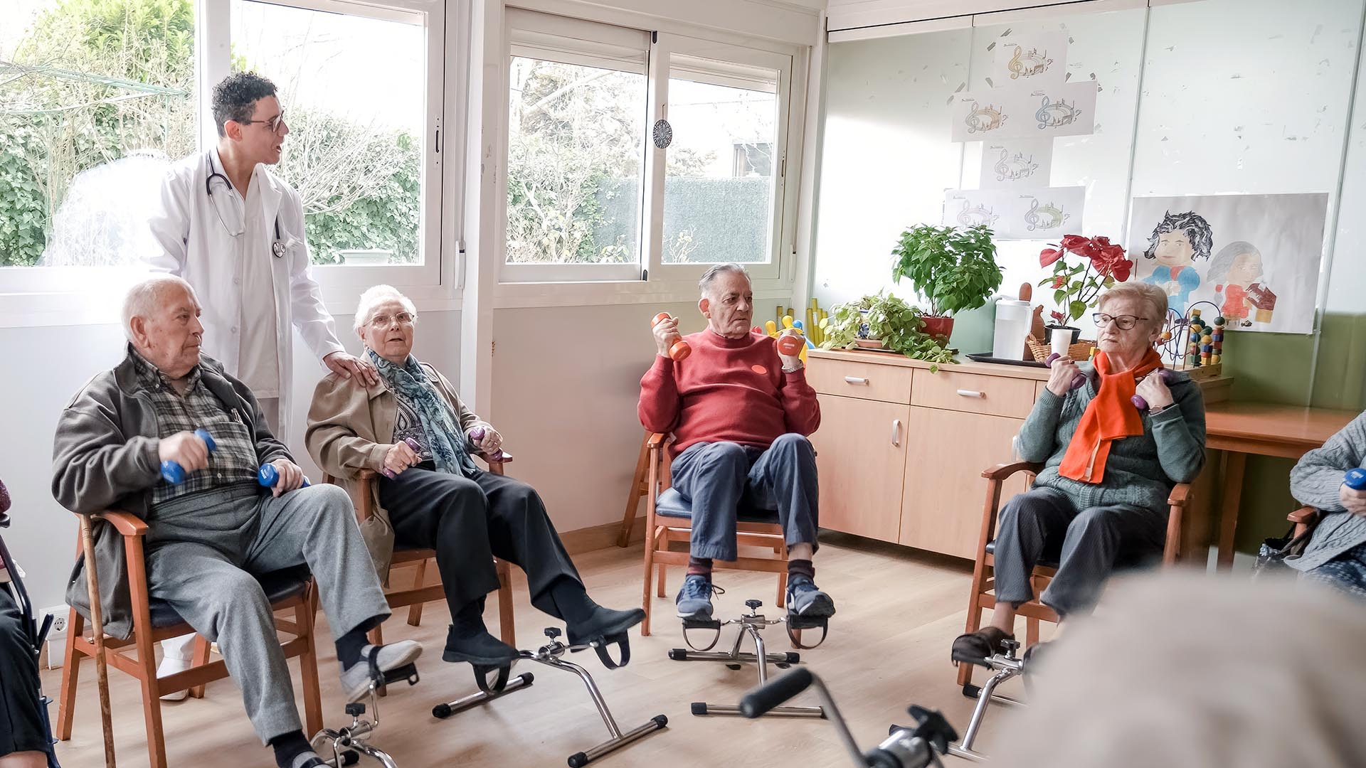 Seniors exercising