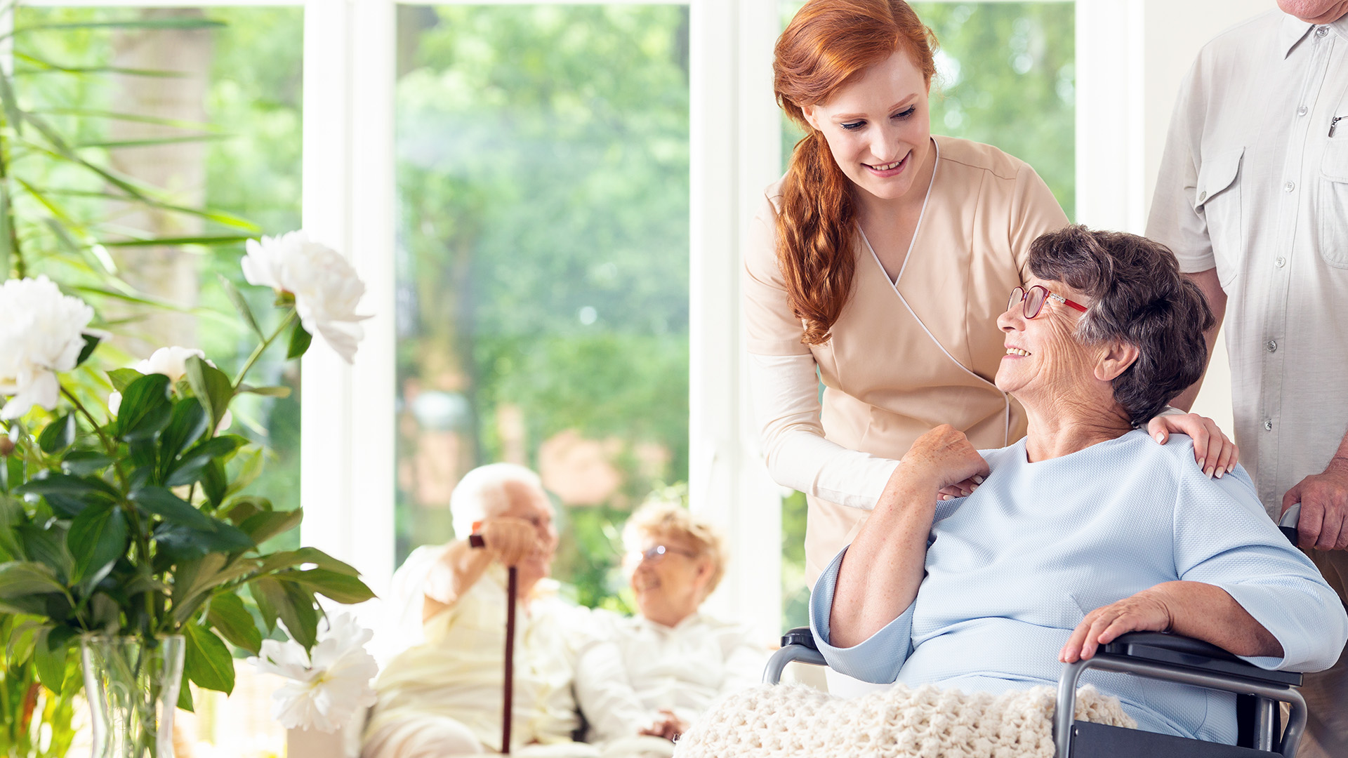 Seniors in nursing home