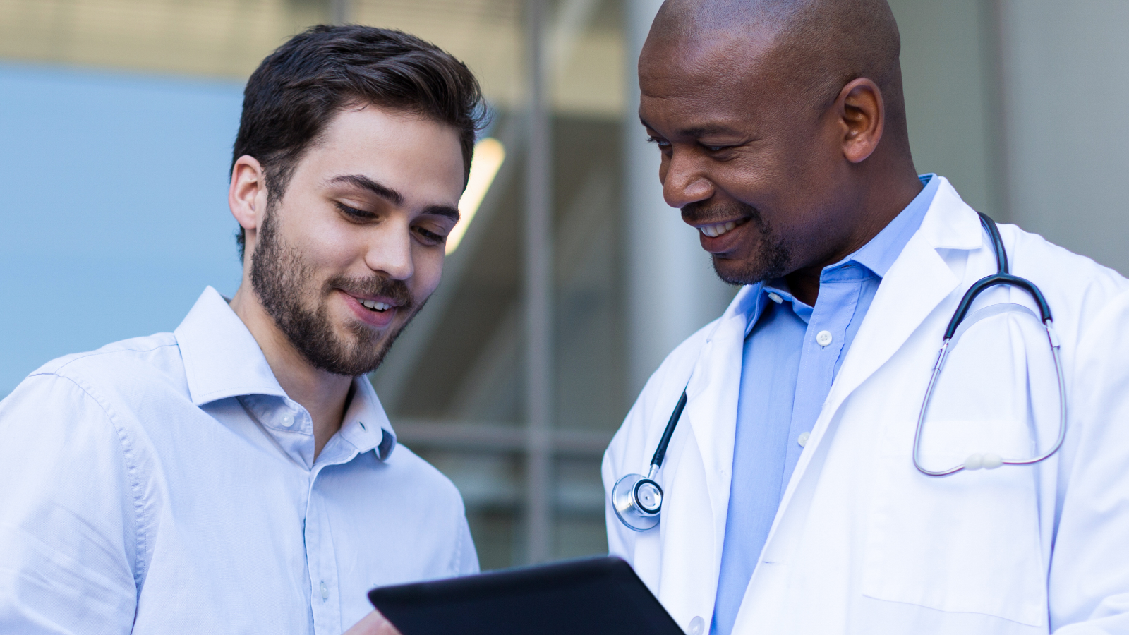 Doctor speaking to patient