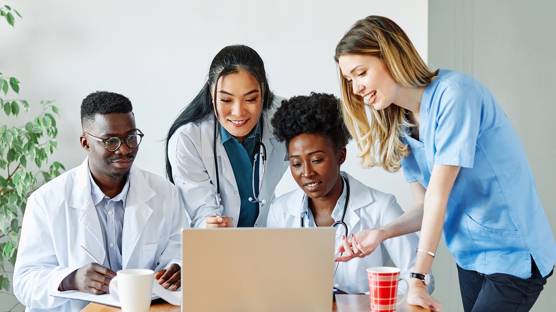 Group of nurses in a nursing home, consultants