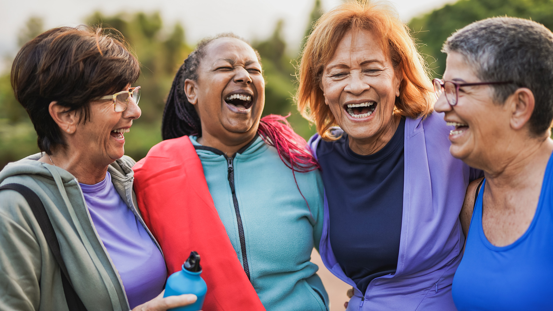 Group of diverse seniors